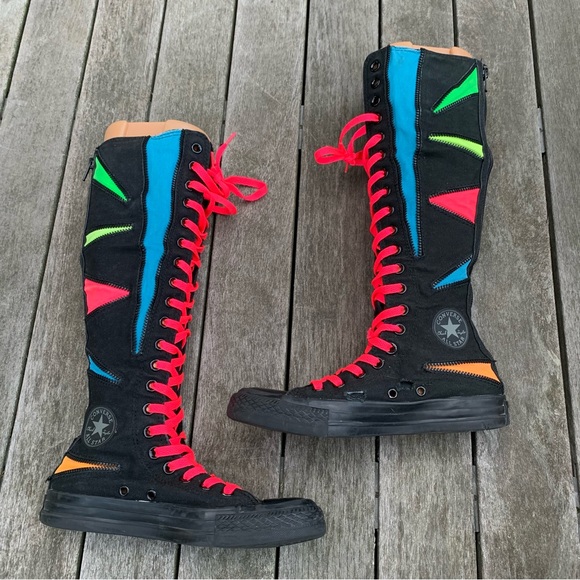 Converse Chuck Taylor All Star XXHi Neon Multicolor Colorful High Top Sneakers 6 - Picture 4 of 14